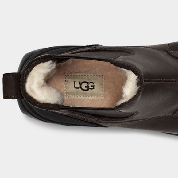 UGG Butte Chelsea Mens Waterproof Leather Wool Insulated Winter Boots Brown 11.5 main image 4